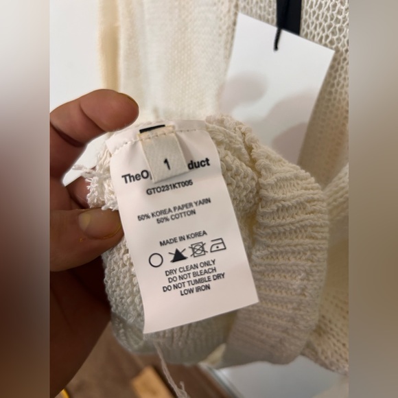 The Open Product Paper Yarn Checker Board Pullover - Picture 3 of 7